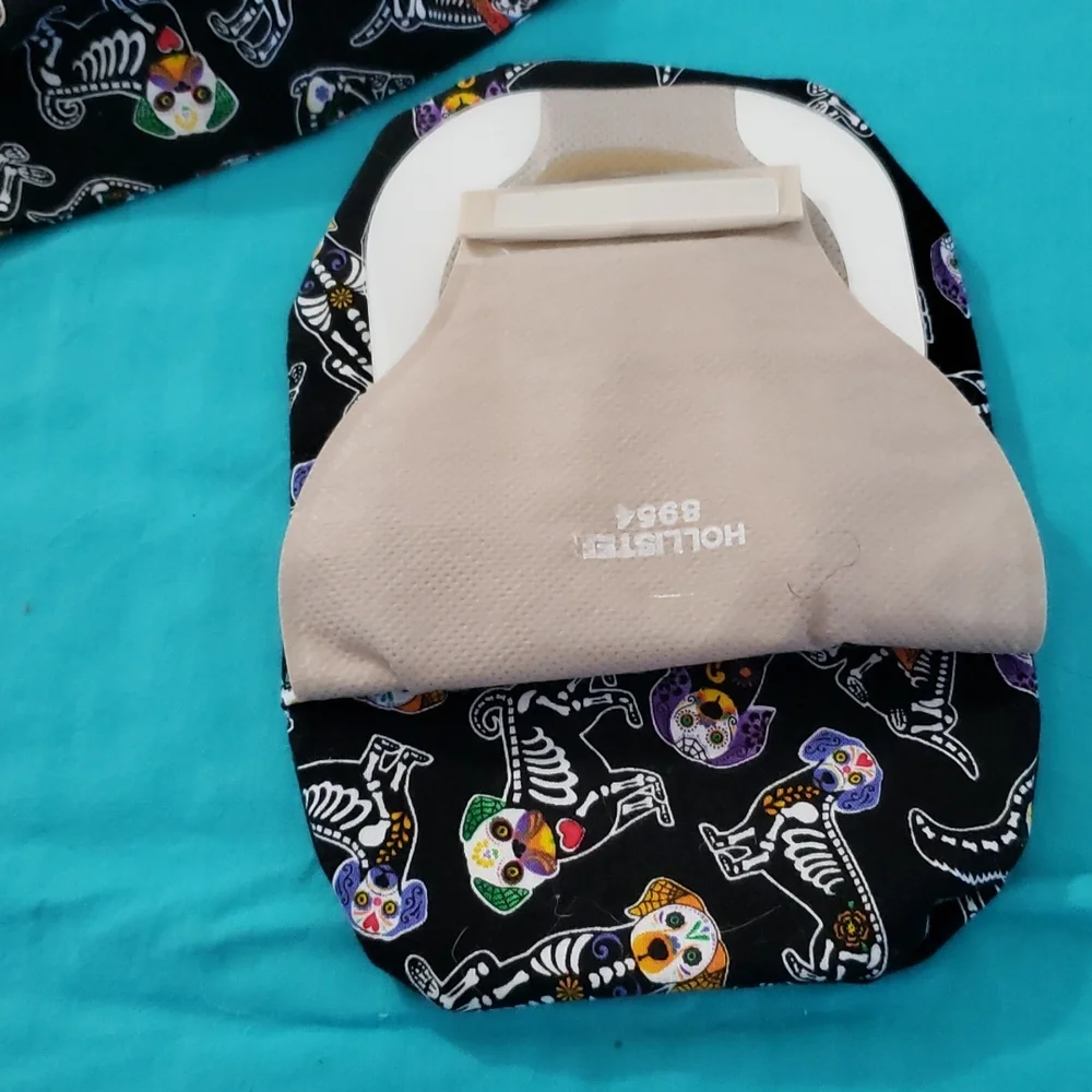 Hand Crafted Ostomy/Iliostomy bag cover w/matching reversible face mask